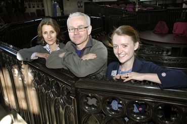 Sabbat Actress Christine Mackie, writer Richard Shannon and director Amy Leach