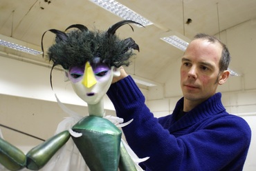 Jonathan Storey in rehearsals for The Tempest (a Little Angel co-production with the RSC, 2011)